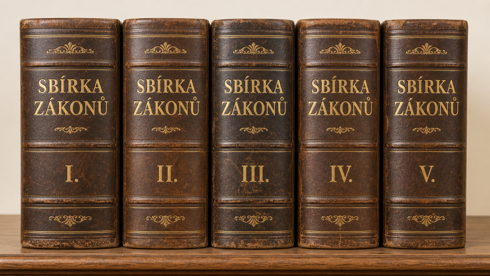 Sbírka zákonů — kožené právní knihy